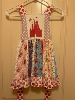 4t Girls' Polka Dot Castle Patchwork Disney theme